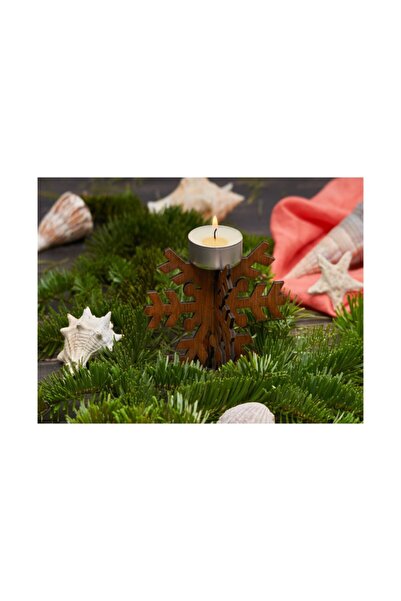 Antika Design Yılbaşı Kar Tanesi Modelli Mumluk 2'li Paket