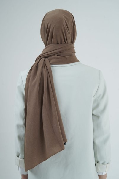 Gülsoy Women's Cotton Cotton Shawl Milky Brown - 5
