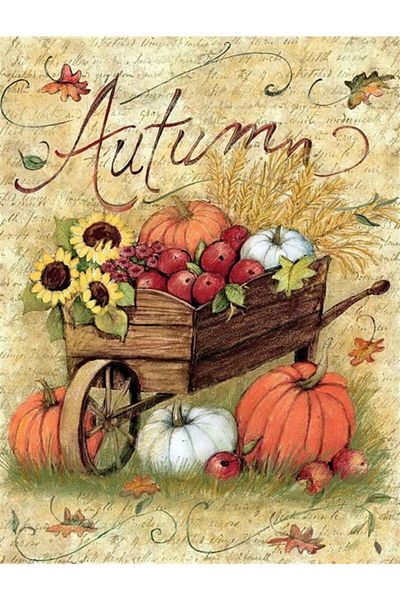 MARCEL SANAT Autumn And Pumpkins Marcel Art Diamond Mosaic Painting 41x53cm