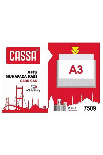 Cassa حقيبة لافتات (حاوية حاوية لافتة A3) 297x420 مم شفاف 7509