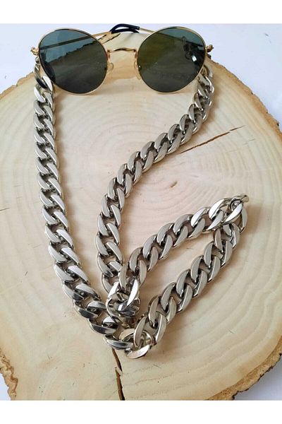 canan dizayn Bone Acrylic Chain Glasses Strap Rope Nickel