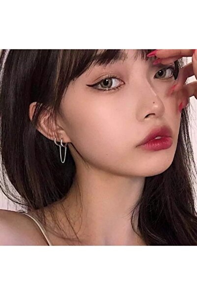 TakıConcept Ikili Zincirli Halka Küpe