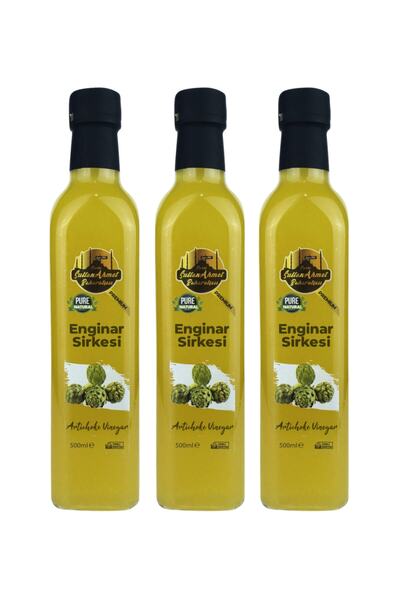 Tarihi SultanAhmet Baharatçısı Enginar Sirkesi %100 Katkısız Doğal 3x500 ml |...