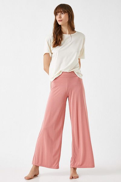 Koton Pajama Bottoms - Pink - Wide leg