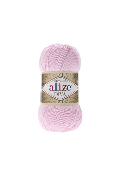 Alize Diva 185 Baby Pink Color Πλεκτό Σχοινί - 5 Τεμάχια