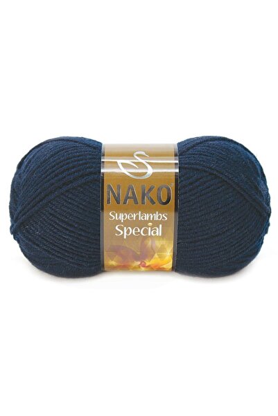 NAKO 5 Adet Superlambs Special 3088 Lacivert Rengi El Örgü Ipi