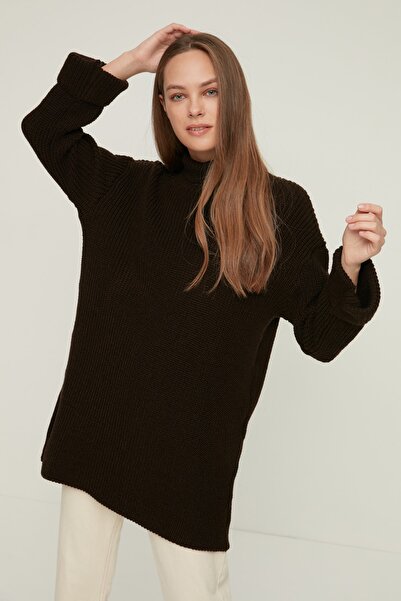 Trendyol Modest Sweater - Brown - Relaxed fit