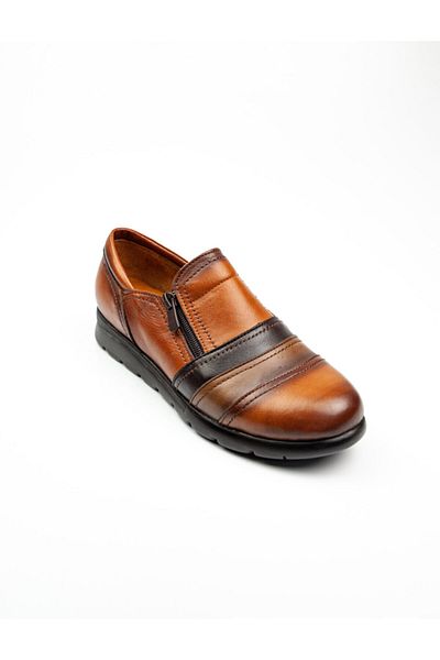 Scavia 230 Ταν Δερμάτινα Γυναικεία Casual Παπούτσια