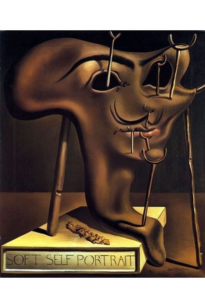 MARCEL SANAT Salvador Dali Self Portrait with Fried Bacon 48X56Cm
