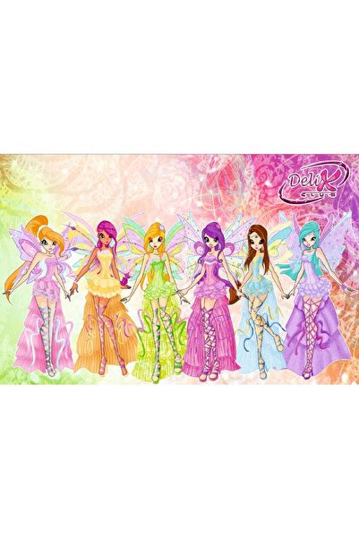 umut gergi tavan Winx Club Desenli Duvar Kağıdı Tek Parça