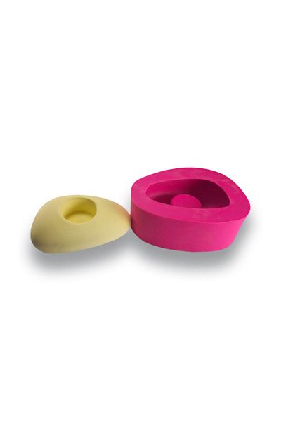 GLANCE Concrete Candle Holder Silicone Mold 12 Cm X 8,3 Cm X 4 Cm No:27