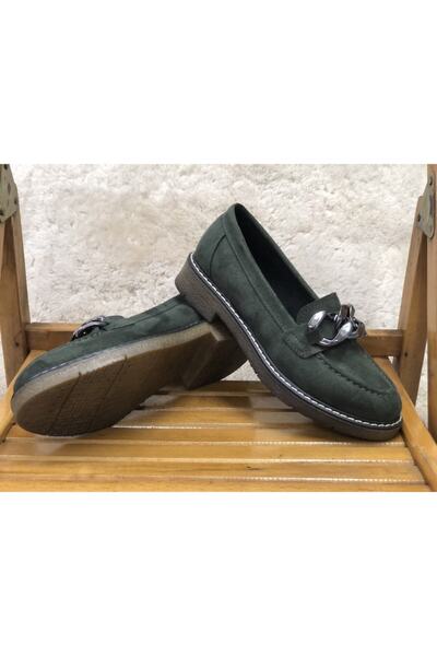 KAFKASLAR AYAKKABI Αντιολισθητική σόλα Suede Classic Model Γυναικεία παπούτσια Oxford με λεπτομέρεια αλυσίδας