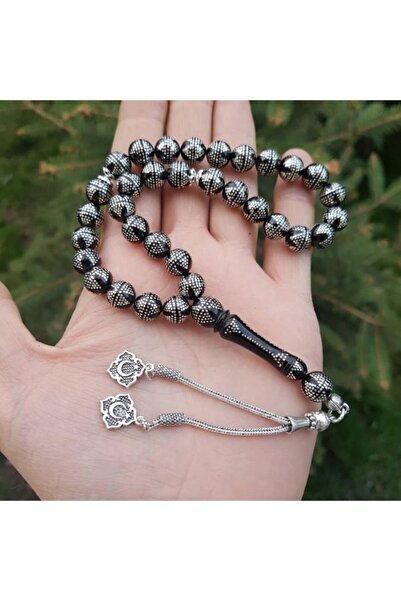 Coşkun oltu taşı 9mm Yoğun Gümüş Işlemeli