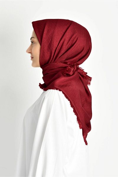 BURDEN IPEK Indian Cashmere Winter Scarf Claret Red