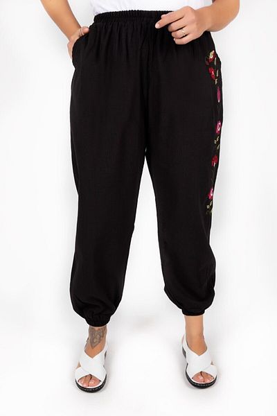 ÇIKRIKÇI TEKSTİL ŞİLE BEZİ Sile Cloth Embroidered Trousers Women
