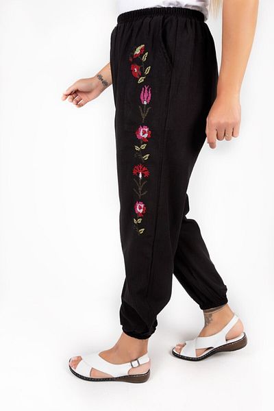 ÇIKRIKÇI TEKSTİL ŞİLE BEZİ Sile Cloth Embroidered Trousers Women
