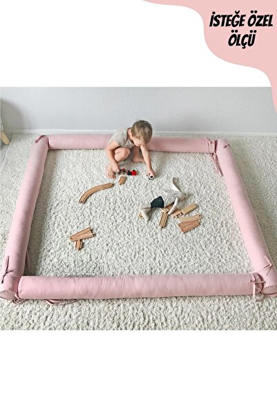 Jaju Baby Pudra Montessori Yatak Bariyer 80x130 Montessori/beşik Kenar Koruma...