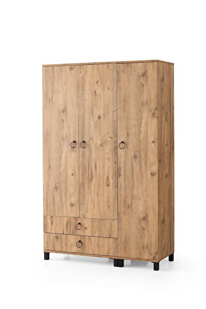 erezoğulları 3 Kapılı 2 Çekmeceli Gardrop Elbise Dolabı 120x46x189cm