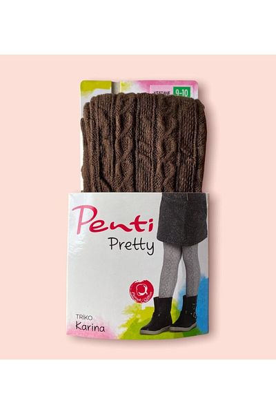 Penti Tricotaj pentru fete de culoare castaniu Chiloți groși cu model Karina