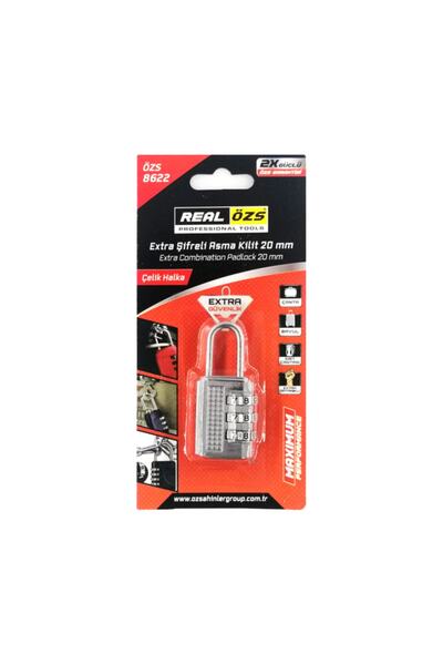 3M Real Özs Şifreli Asmalı Kilit 20mm N:8622