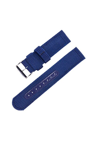 Ezgi Elektronik Kumaş Perlon Koyu Lacivert 24mm Spor Saat Kordonu Kayışı Nato...