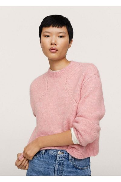 MANGO Woman Short Knitted Sweater