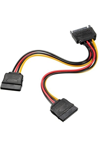 Alfais Sata Çoklayıcı 15 Pin 1 Erkek 2 Dişi 2 Port Çoklayıcı Y Splitter Hdd Bağlantı Kablosu 4426