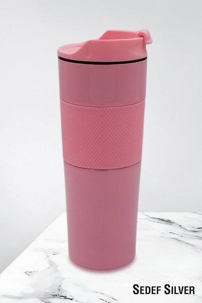 SEDEF SİLVER French Press Coffee Brewing 450 ml Coffee Thermos