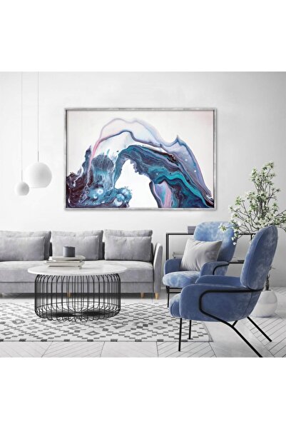 TabloLife Tablolife Spout - Yağlı Boya Dokulu Tablo 100x150,çerçeve;siyah