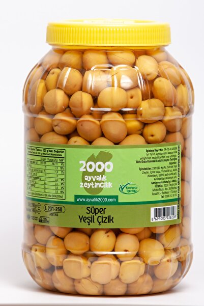 2000 AYVALIK ZEYTİNCİLİK Süper Yeşil Çizik 1440 Gr (l-231-260kg-ad)