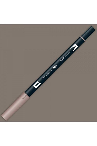 Tombow Ab-t Dual Brush Pen Graphic Pen - Warm Gray