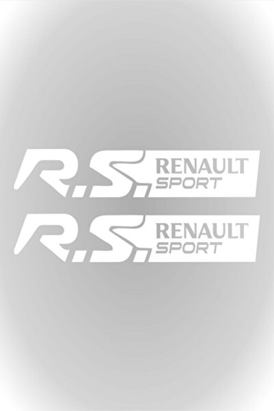 Maral Grup Colorful Rs Renault Sport Auto Sticker - 2 Pieces White, 30x6 cm