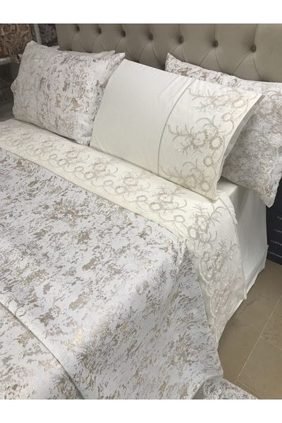 Çeyiz Bahçesi Vessa Νυφικό Σετ 100% Βαμβακερό Σετ Παπλωματοθήκη Διπλό Σετ Κρεβατιού