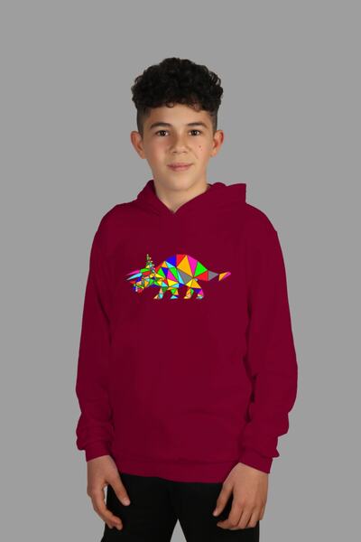 Raf Coll Dječja klaret crvena Sa kapuljačom majica, šarena Digitalna štampa p...