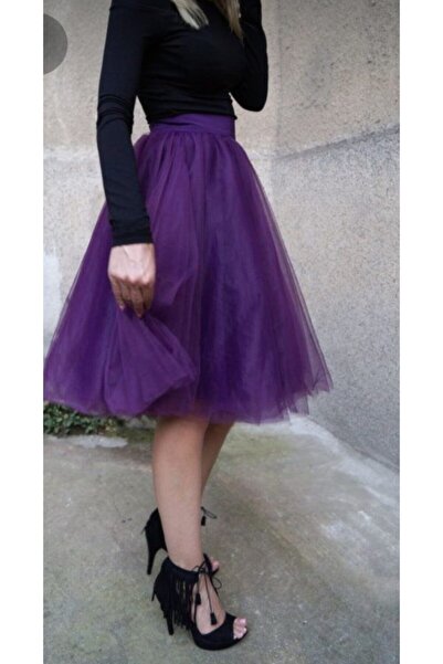 LULLY FASHİON Lully Kıds Жіноча фіолетова тюлева спідниця для весілля, випускного вечора, обряду нанесення хни