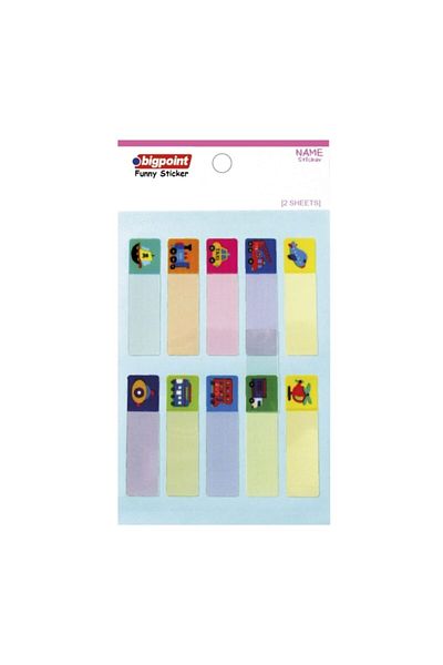 Bigpoint Sticker School Transportation Tools 2 Sheets