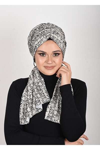 OykumBone Σάλι-μαντήλι-καπέλο με μοτίβο από ύφασμα λύκρα