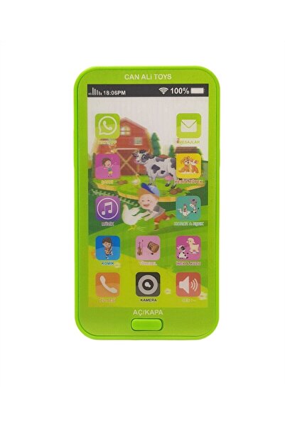 Can Ali Toys Dokumatik 12 Fonksiyonlu Eğitici Oyuncak Cep Telefonu Pembe