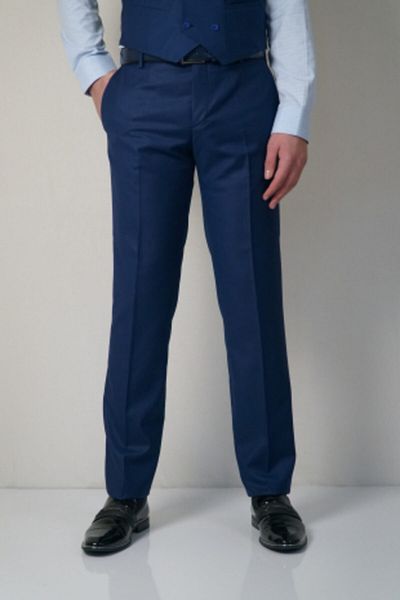 Bomonti Ανδρικό υφασμάτινο παντελόνι Navy Blue Classic Cut Oversize Polyviskon
