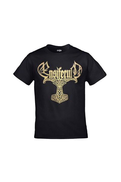Orijin Tekstil Μαύρο μπλουζάκι Unisex με στάμπα Ensiferum