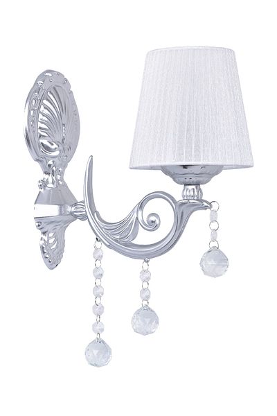 polataydinlatma Swan Luxury Sconce with White Hat (silver)