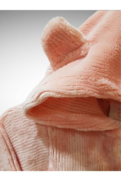 Alpar Tekstil Children's Salmon Plush Cardigan/Jacket