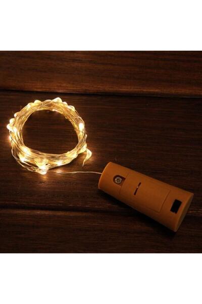 Genel Markalar Mantar Tıpalı Sarı (Günışığı) Peri Led 1 Metre Pil Dahil