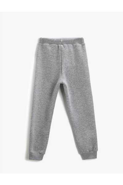 Koton Neon Slogan Printed Sweatpants Tie Waist Pocket Jogger