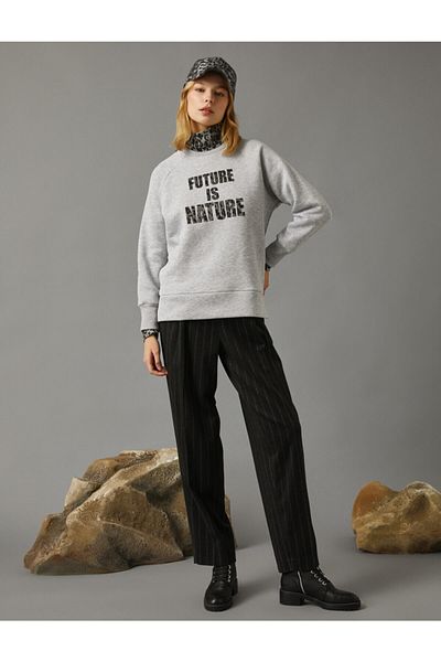 Koton Striped Pants Pleated