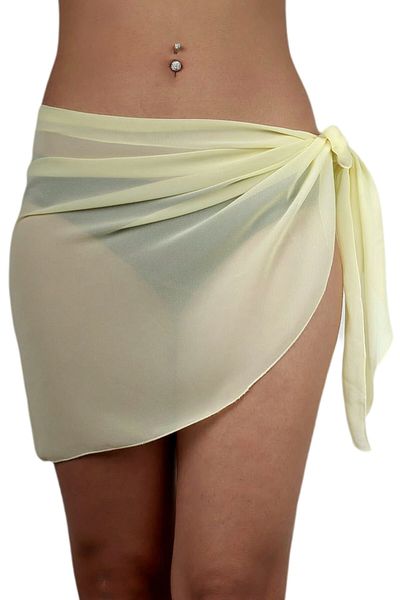 Pembe Deniz Short Tied Yellow Skirt Pareo