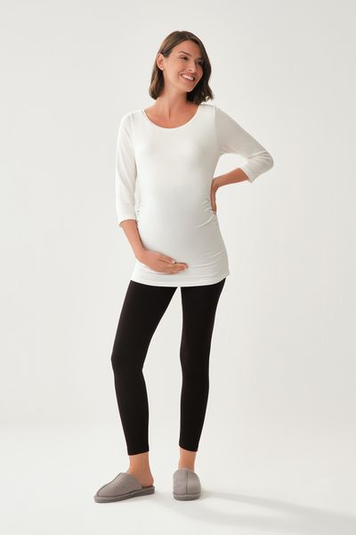 Katmirra Adjustable Waist Ribbed Stretchy Fabric Maternity Leggings -  Trendyol