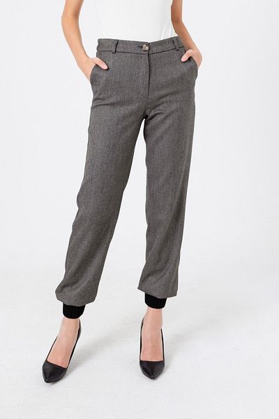 Lafaba Women's Black Knitwear Detailed Trousers