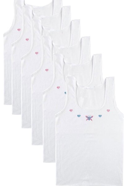 Hepsine Rakip Devojčica donja majica Sa širokim bretelama Pamuk paket vezena ...
