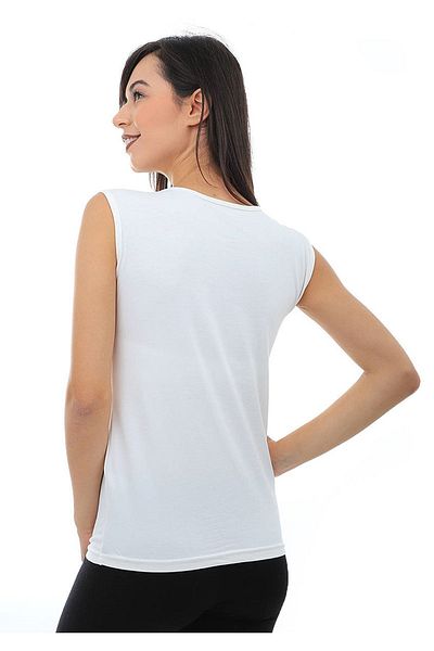 KOTA Tricou colorat cu mânecă zero pentru femei 3 bucăți-6006